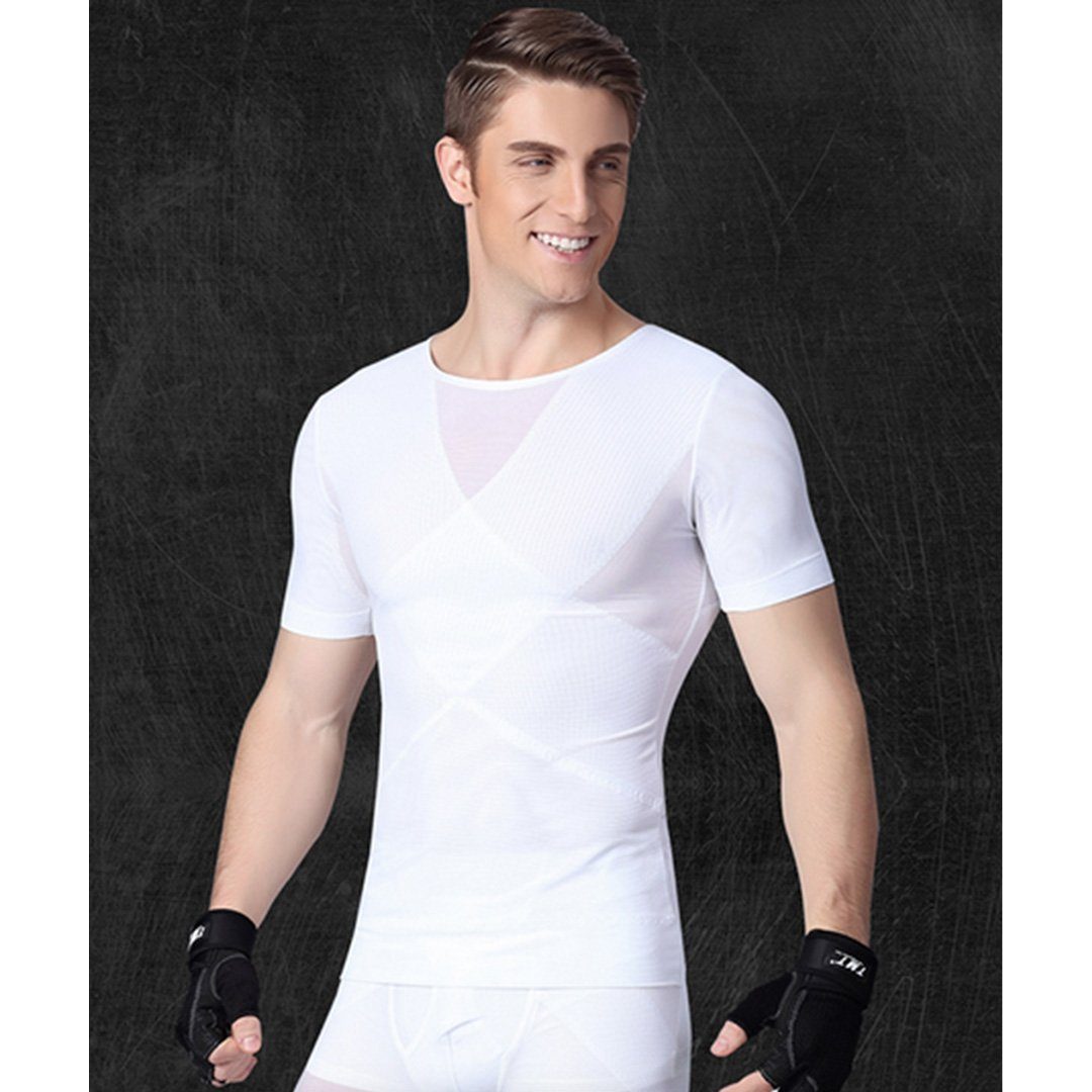Fitposture t shirt Sort/Hvid-043 Konkurspriser ny Hvid X-Large