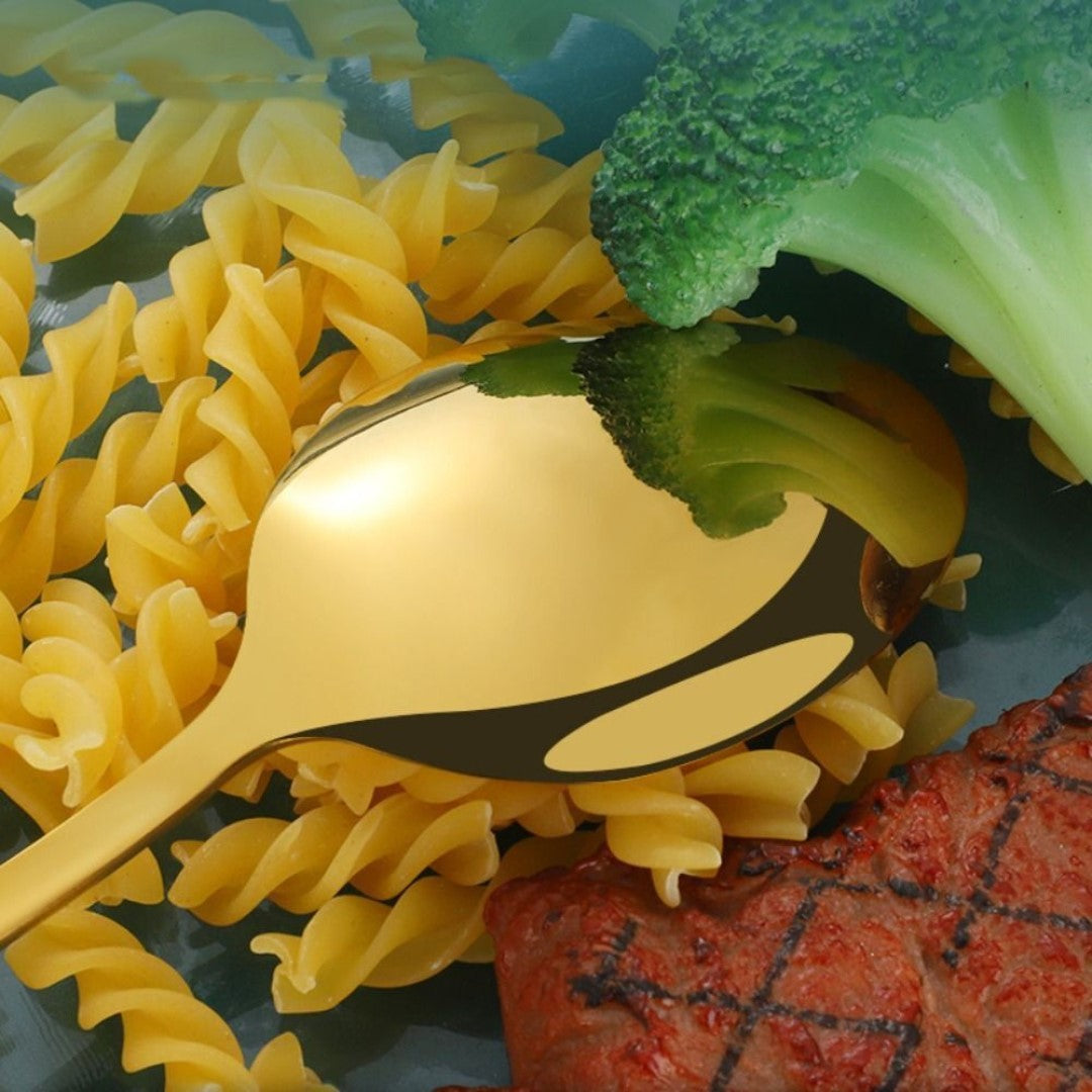 Bestiksæt - Guldfarvet i Rustfrit Stål - 24 Dele i Gaveæske