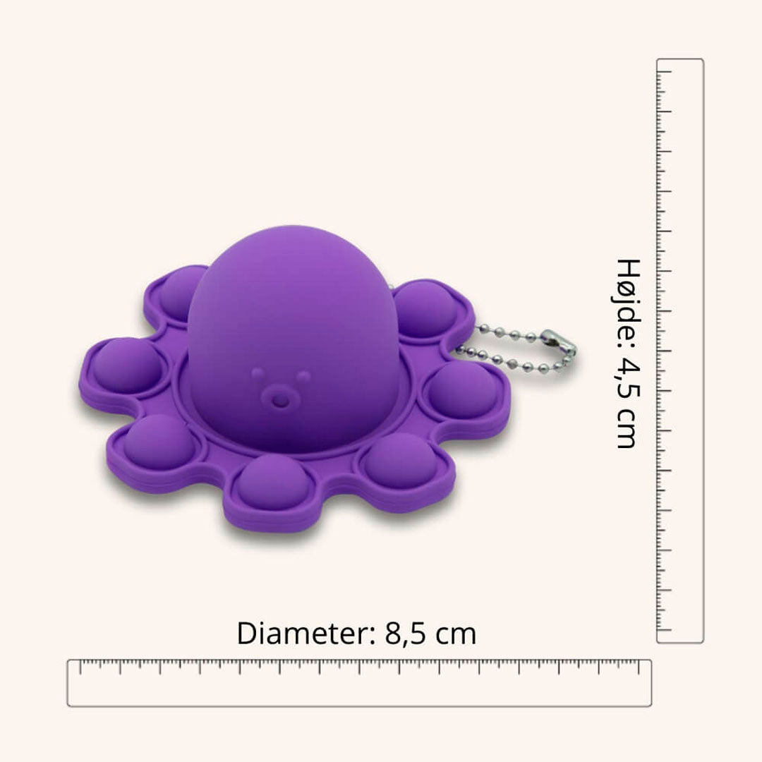 Blæksprutte Pop It - Nøglering