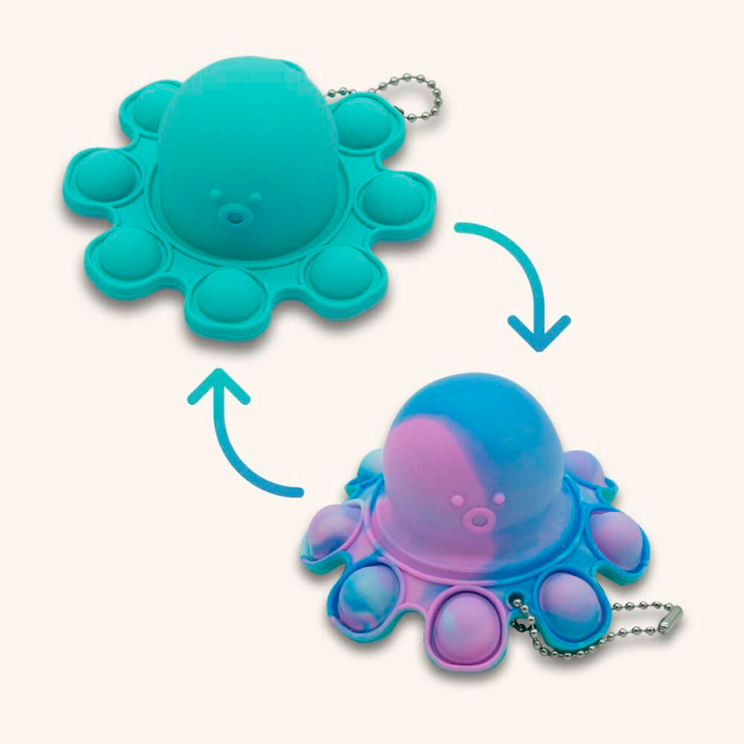 Blæksprutte Pop It - Nøglering