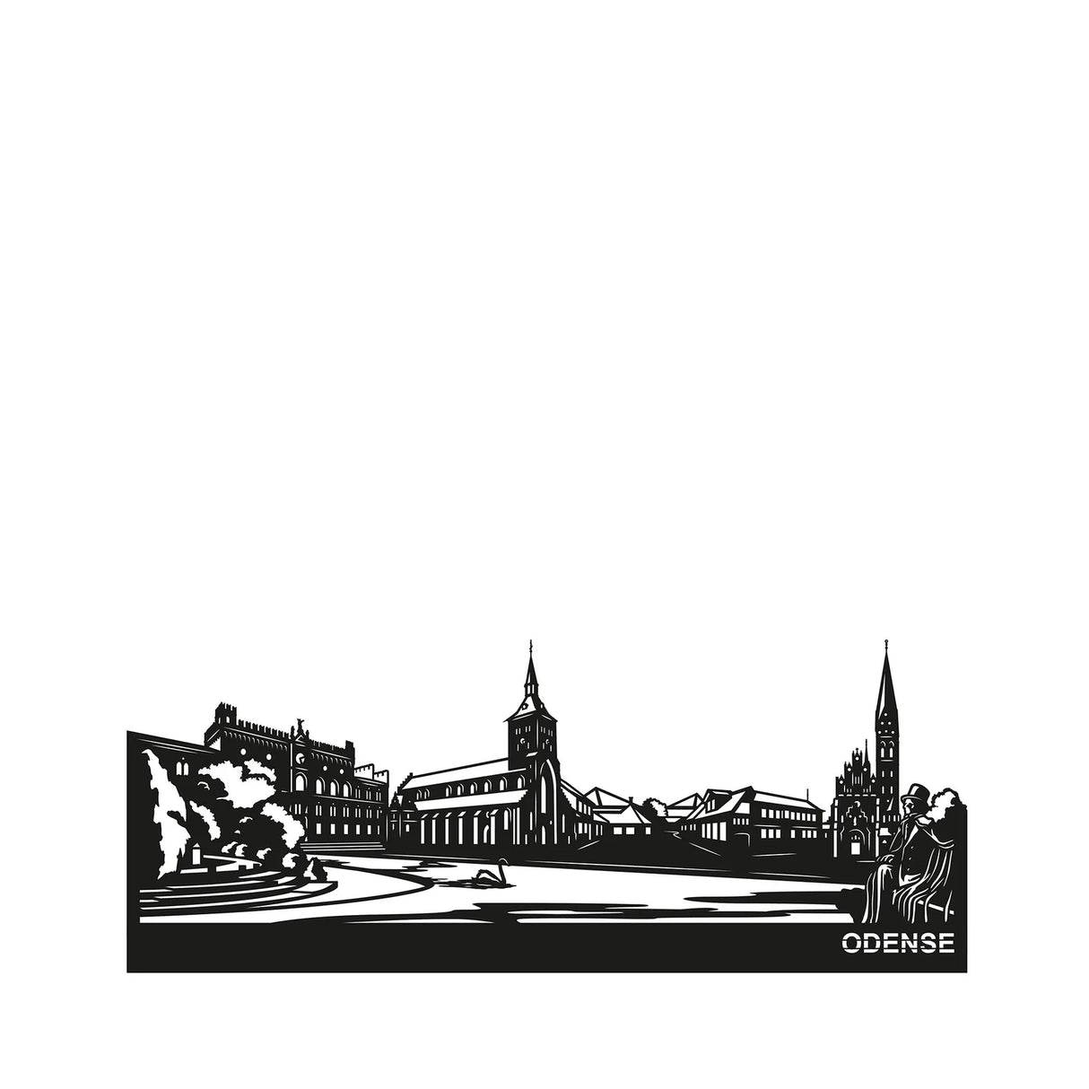 CITIZZ - Vægskilte af byer - Odense 68 cm