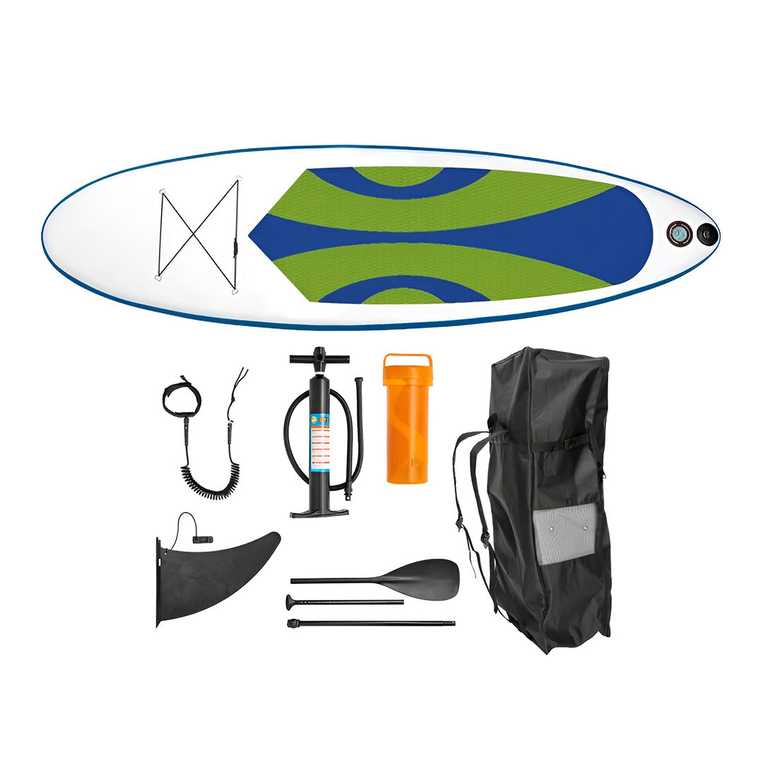 CS Aqua - SUP Board - Stand Up Paddleboard - Max 120kg - Grøn/Blå