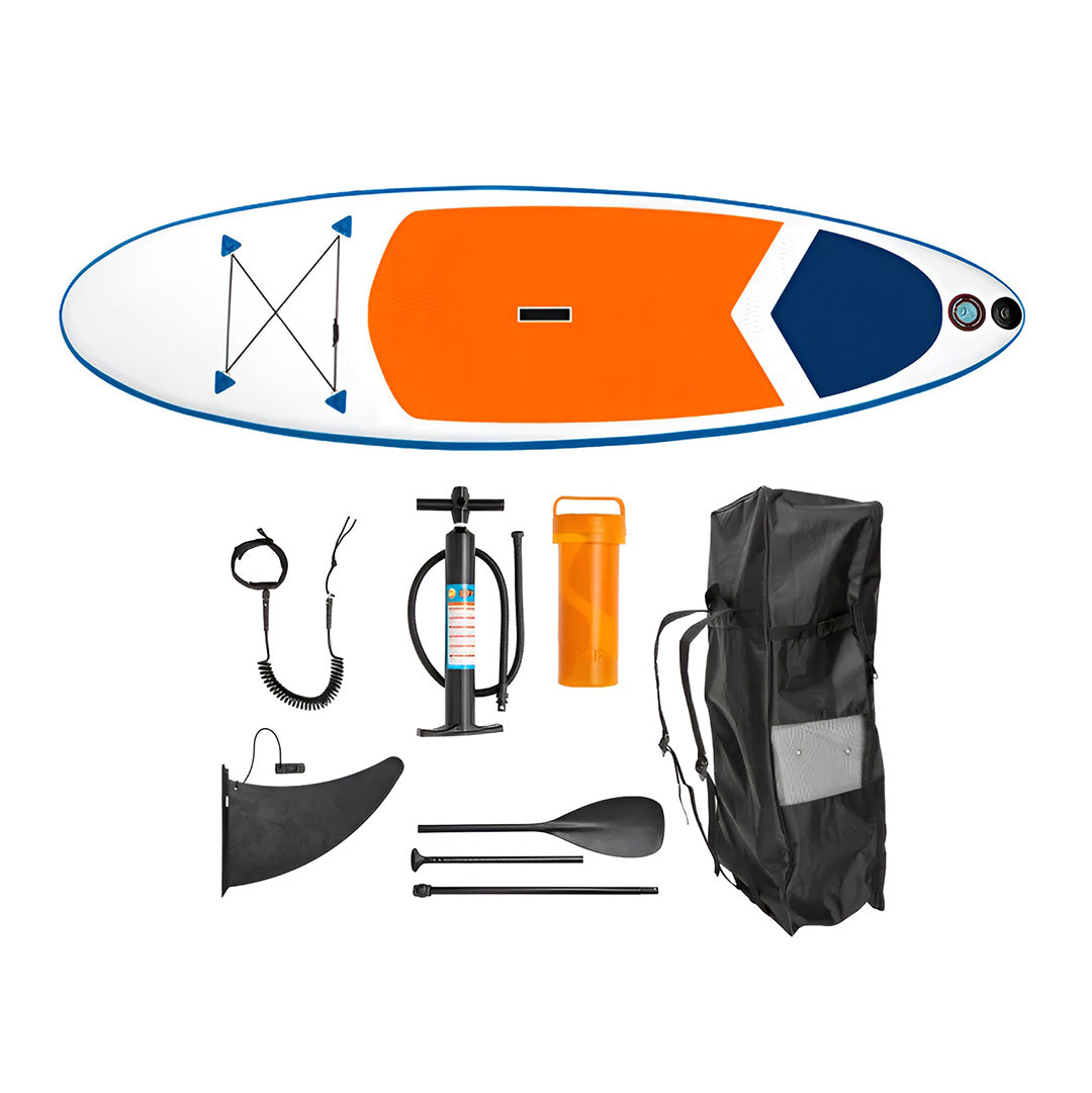CS Aqua - SUP Board - Stand Up Paddleboard - Max 120kg - Orange/Blå/Hvid