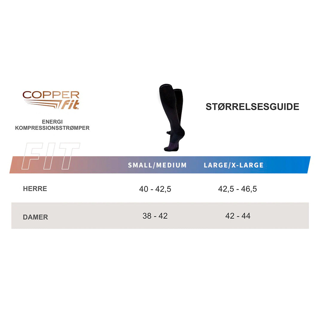 Copper Fit - Energy Fugtgivende Kompressionsstrømper