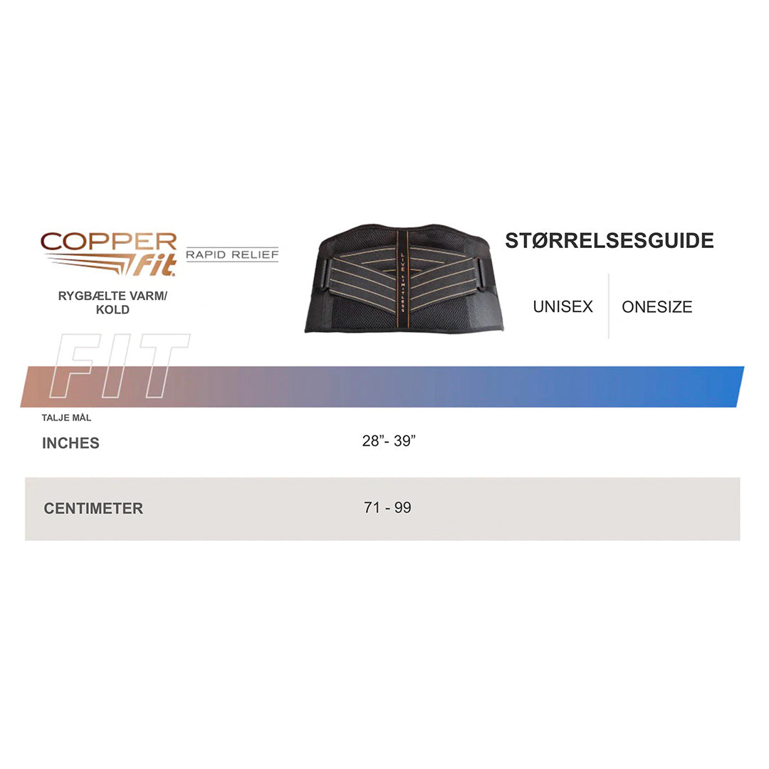 Copper Fit - Rygbælte Med Varme- & Kuldeterapi