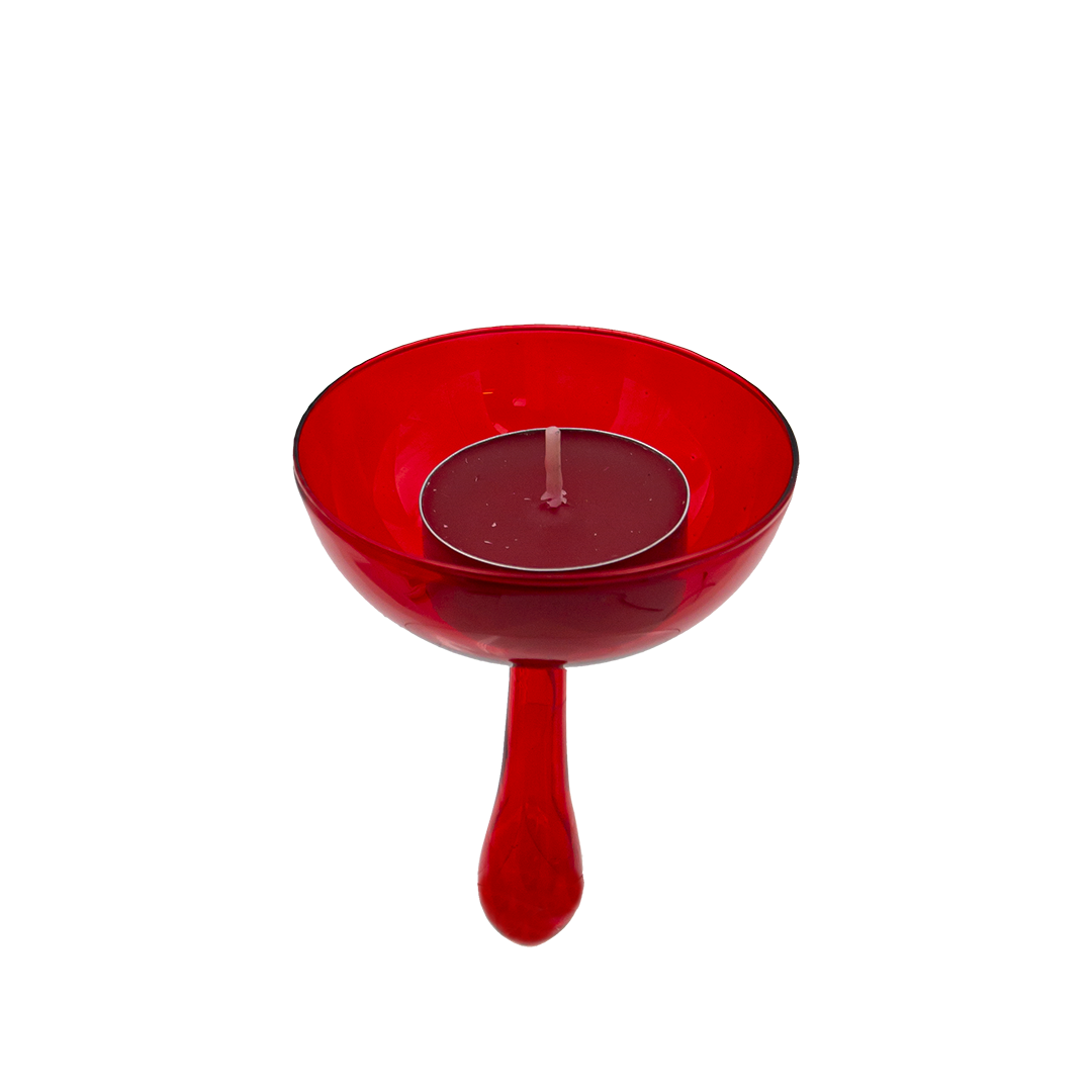 Flydeglas til fyrfadslys - 4 Farver