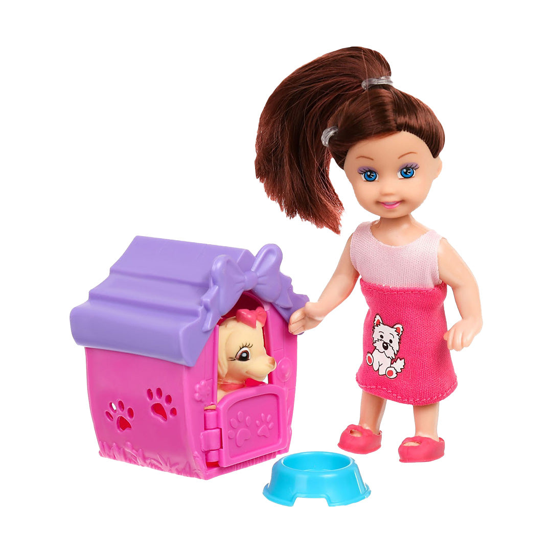 Cute Girl Dukkesæt - Hund & Hundehus