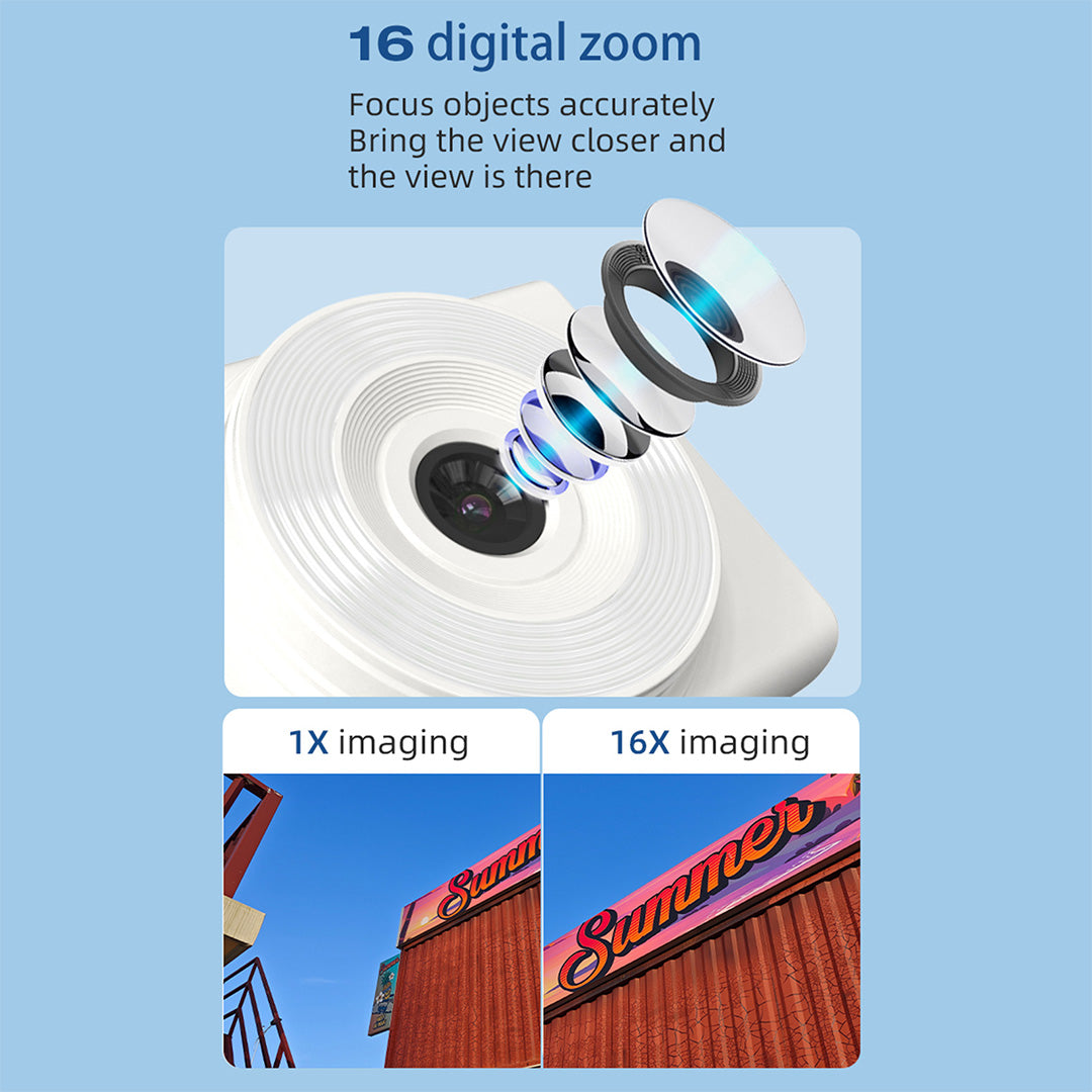 Digitalt Kamera med 48MP + 16x Digital Zoom