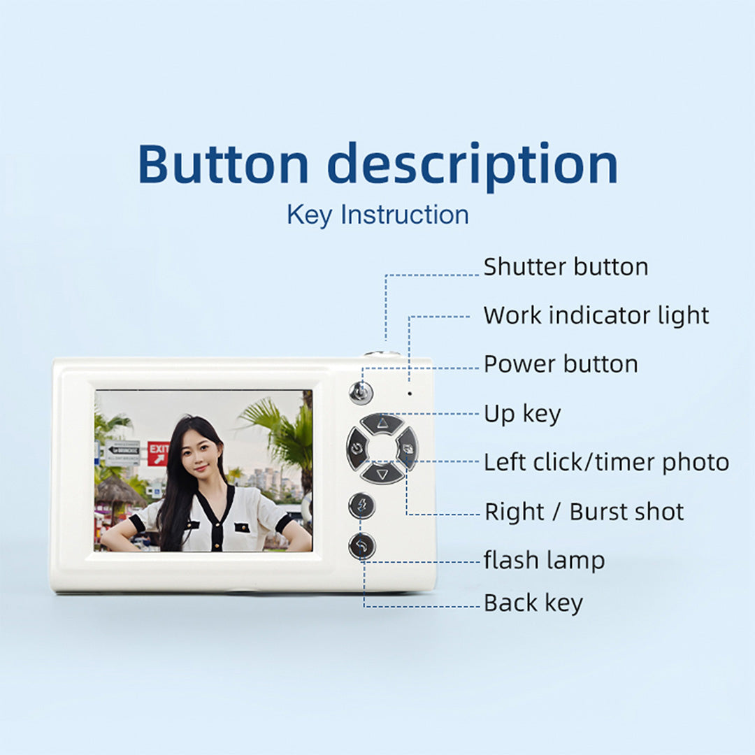 Digitalt Kamera med 48MP + 16x Digital Zoom