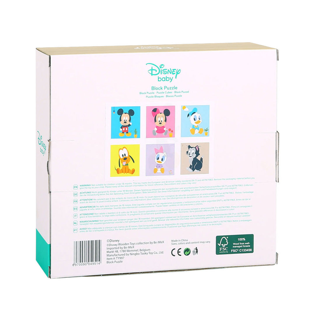 Disney Baby - Mickey Mouse Blokpuslespil I Træ