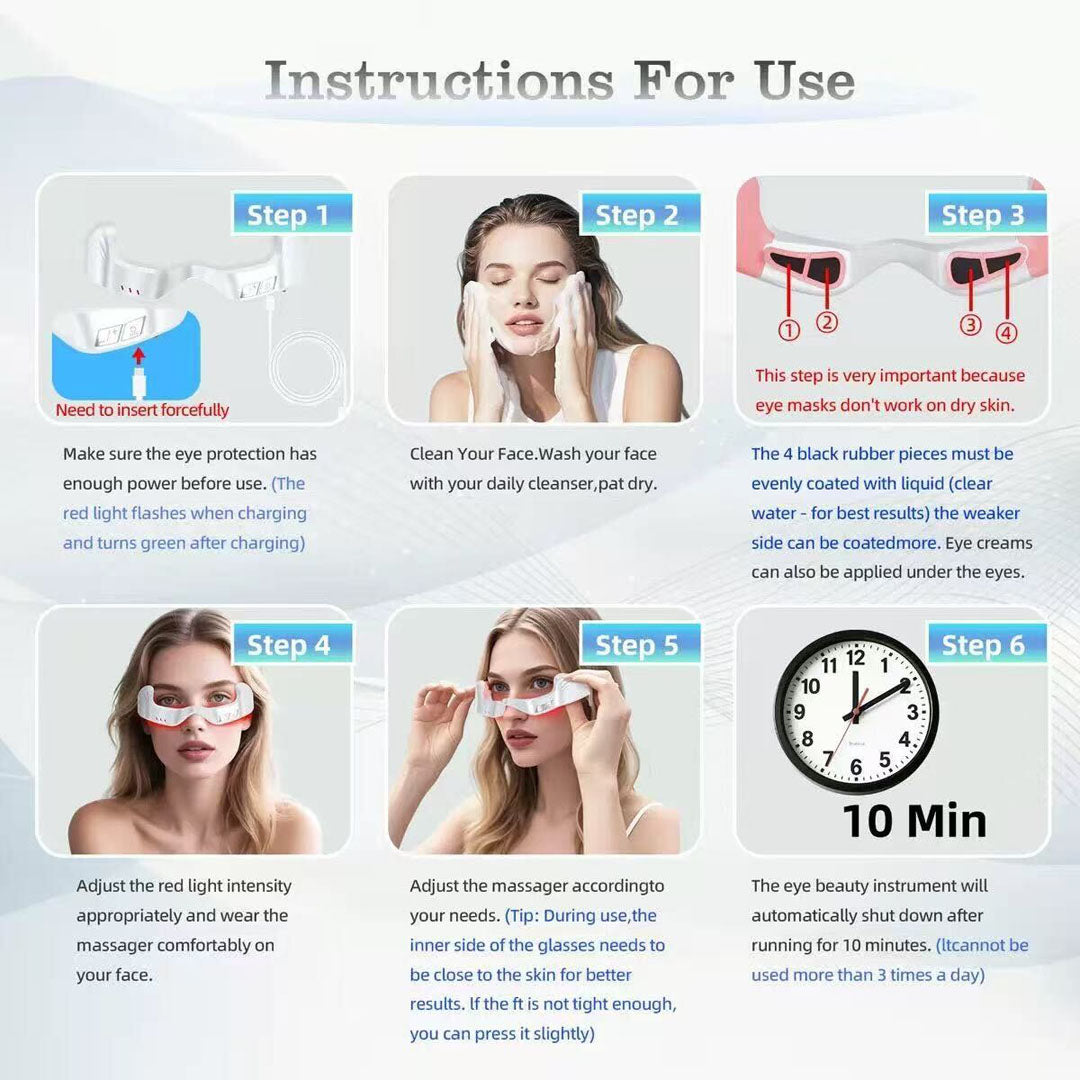 EMS Øjenmassageapparat - Red Light Lysterapi