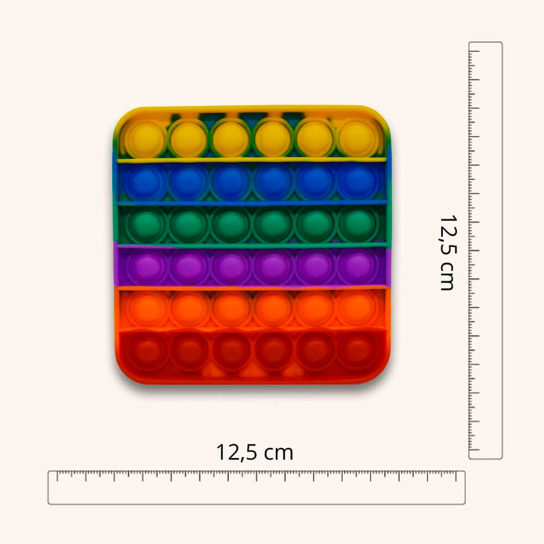Firkantet Regnbue Pop It Fidget