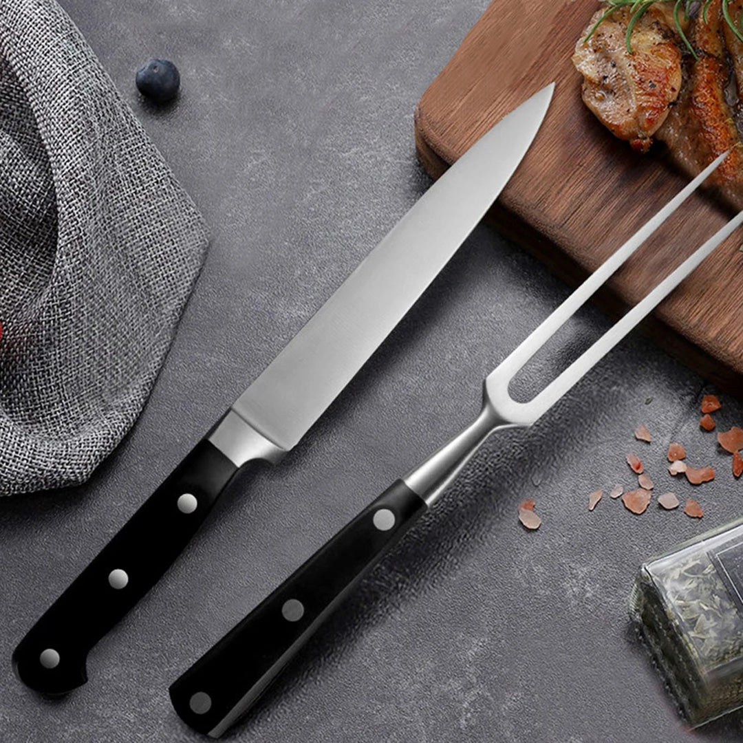 Forskæresæt - Stål/Sort