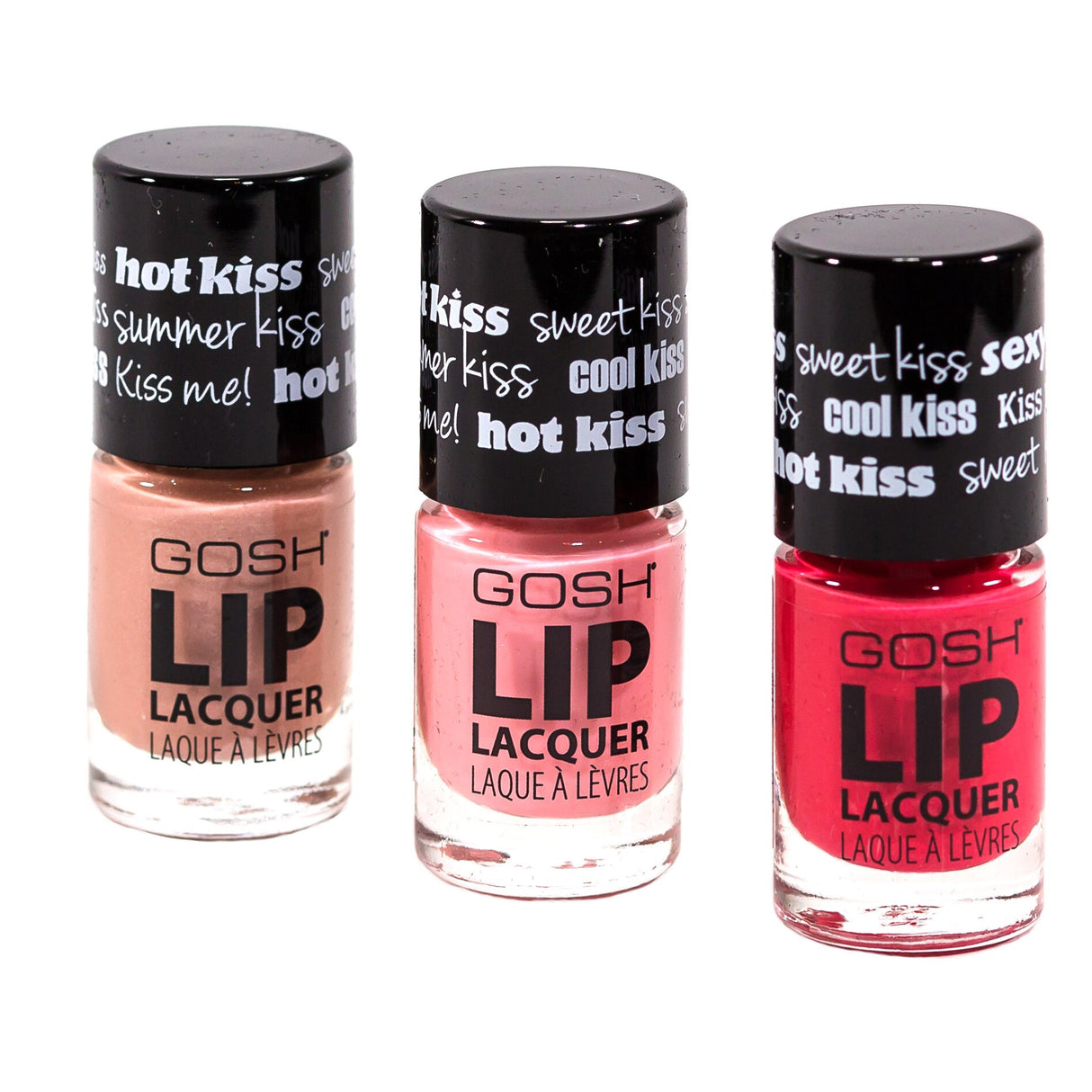 GOSH Copenhagen Lip Lacquer - Kombination af Lipgloss & Læbestift - 3 stk.