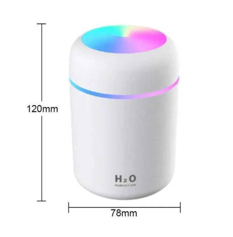 H2O - Luftfugter/Humidifier m. LED Lys - 2 Varianter