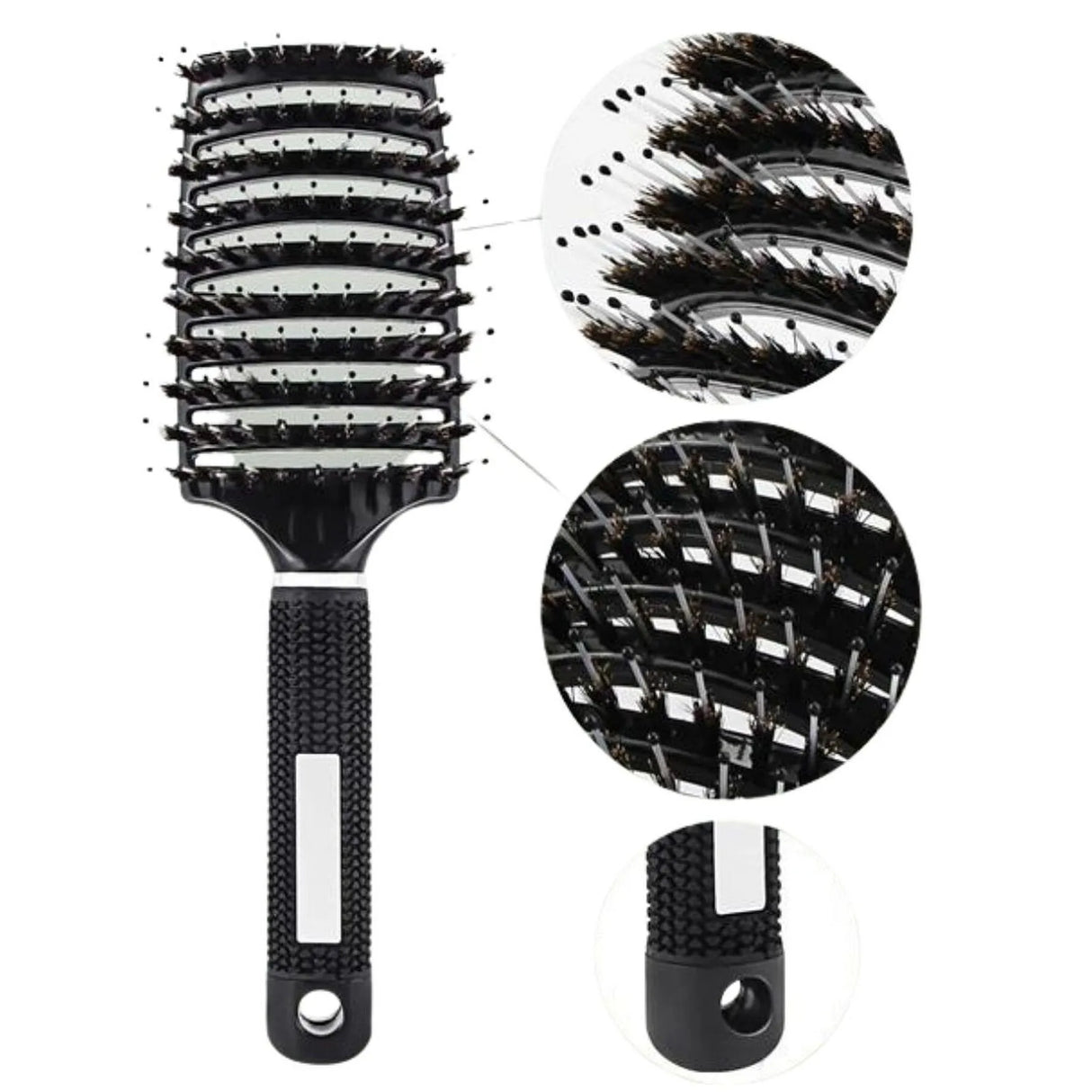 Kurvet Paddelbørste - Hårbørste