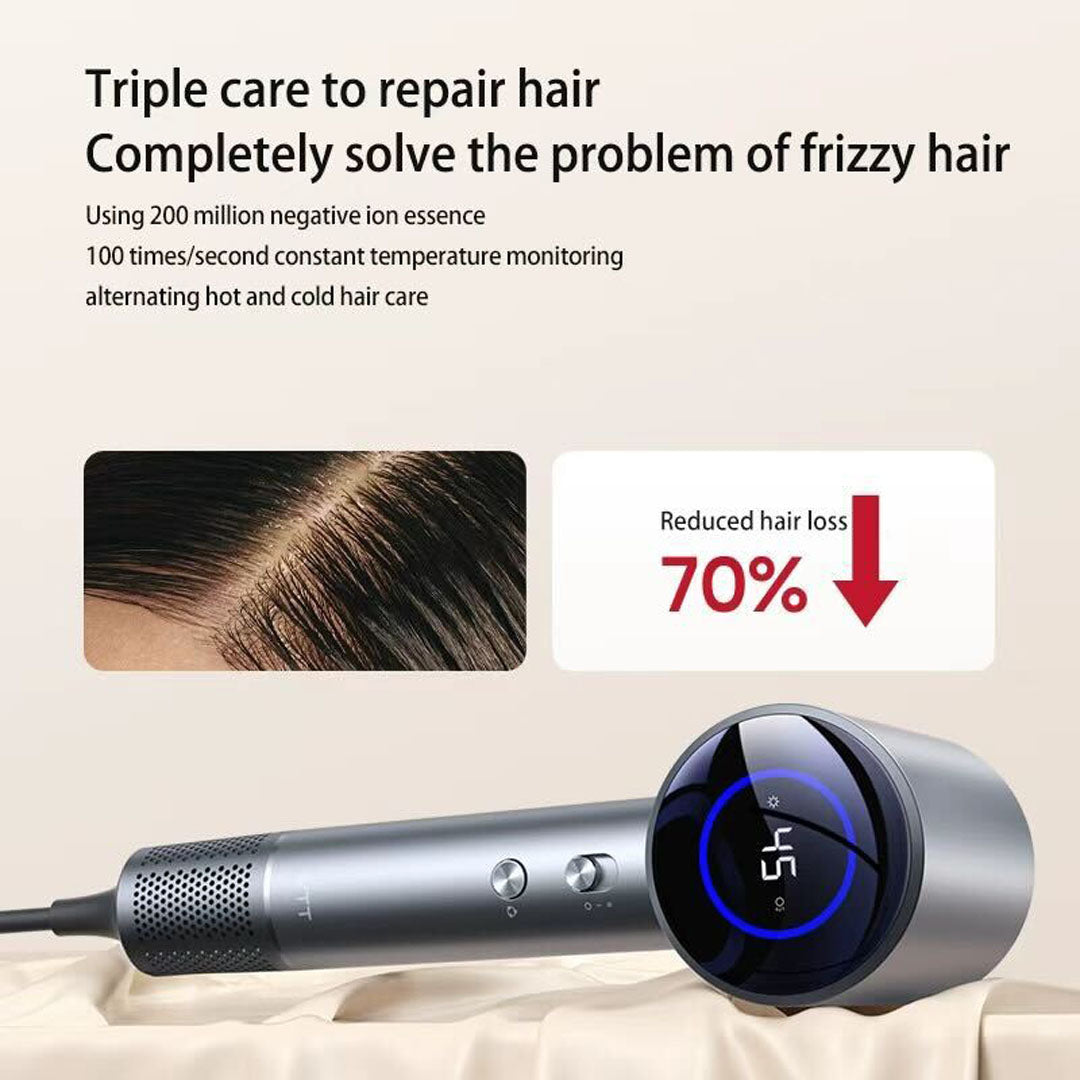 Hårtørrer - Professionel Letvægt & Støjsvag D3 - Grå