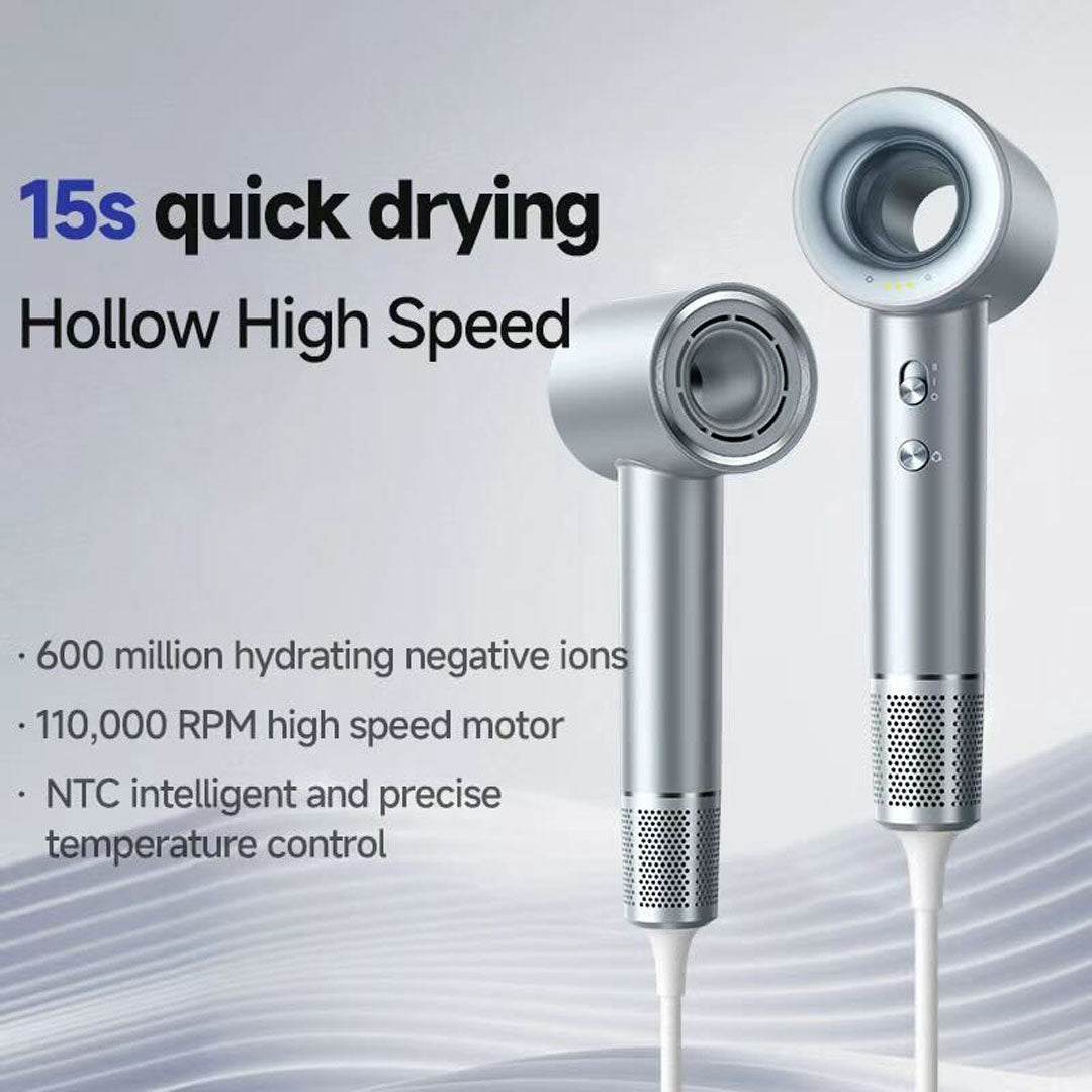 Hårtørrer - Professionel ion-teknologi D8 - Silver/Sølv