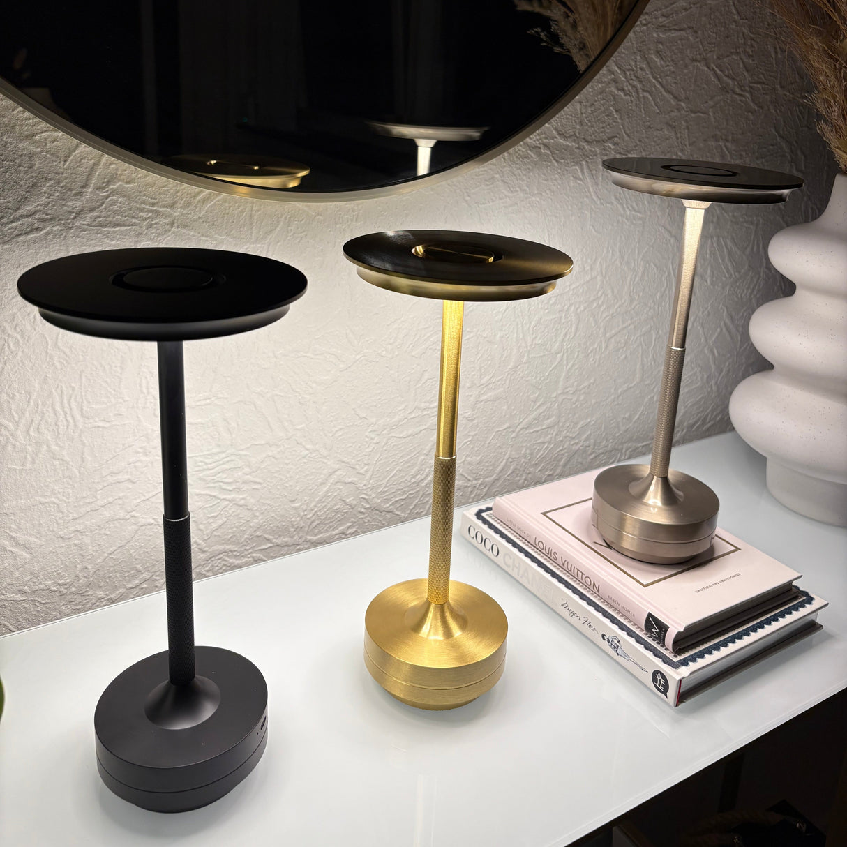 Design LED Trådløs Bordlampe, Genopladelig - Flere Varianter