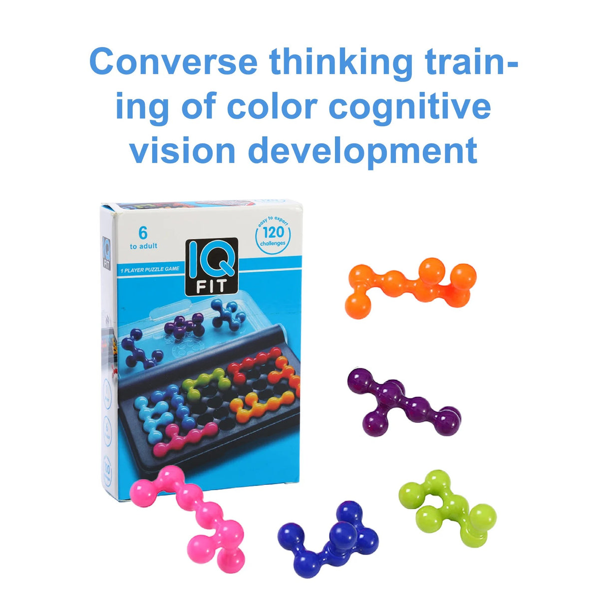 Puzzle Game - IQ FIT 3D - 9 Farver