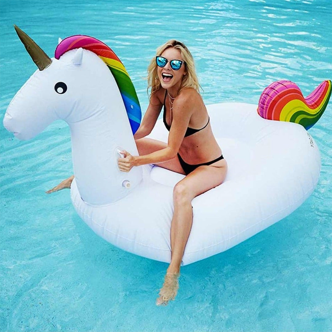 Kæmpe Oppustelige Badedyr - Enhjørning 280x80x160cm