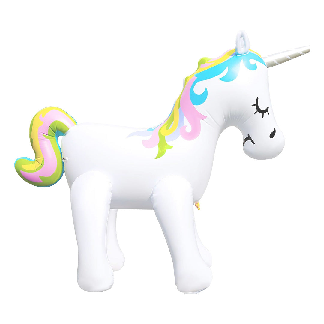 Kæmpe Oppustelige Enhjørning m. Sprinkler - 220x180x80cm