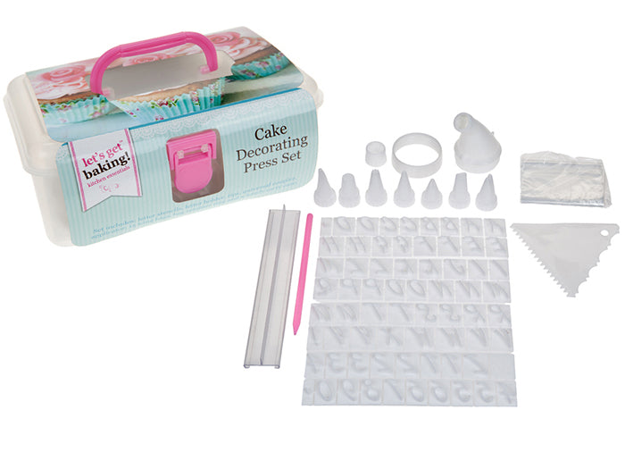Let's Get Baking - Kagedekorationssæt - Pink - 96 dele