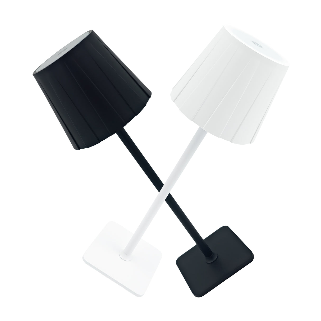 Design LED Trådløs Bordlampe, Genopladelig  - Sort/Hvid
