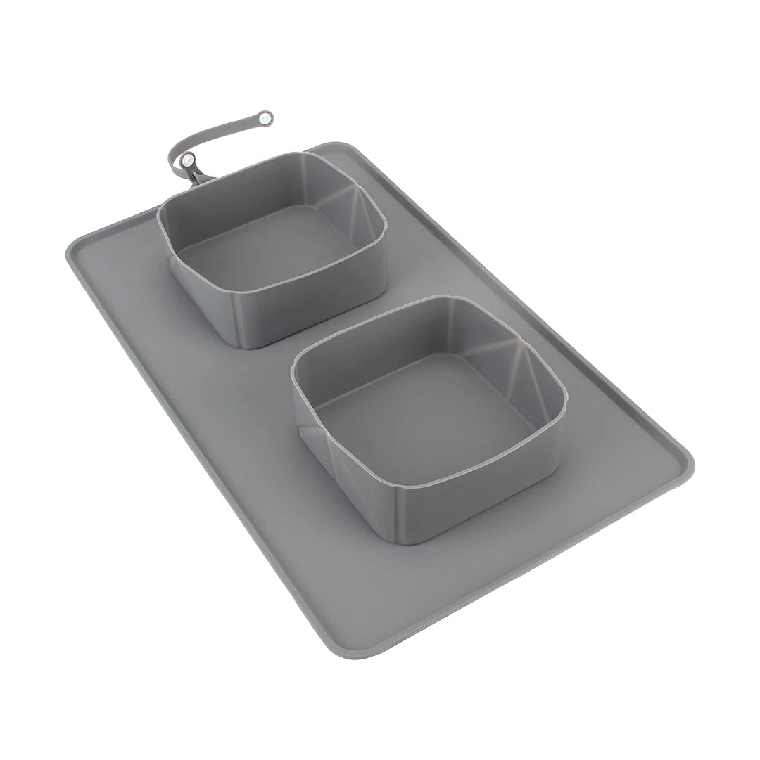 Paw Love - Foldbare Firkantet Silikoneskål