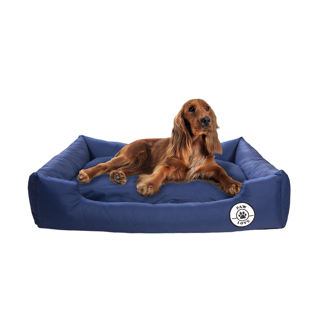 Paw Love - Hundeseng - Firkantet - Marineblå