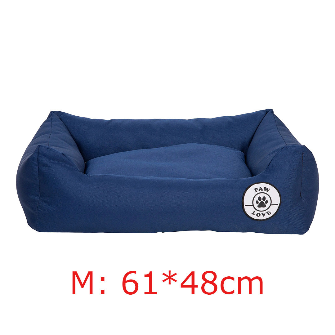 Paw Love - Hundeseng - Firkantet - Marineblå