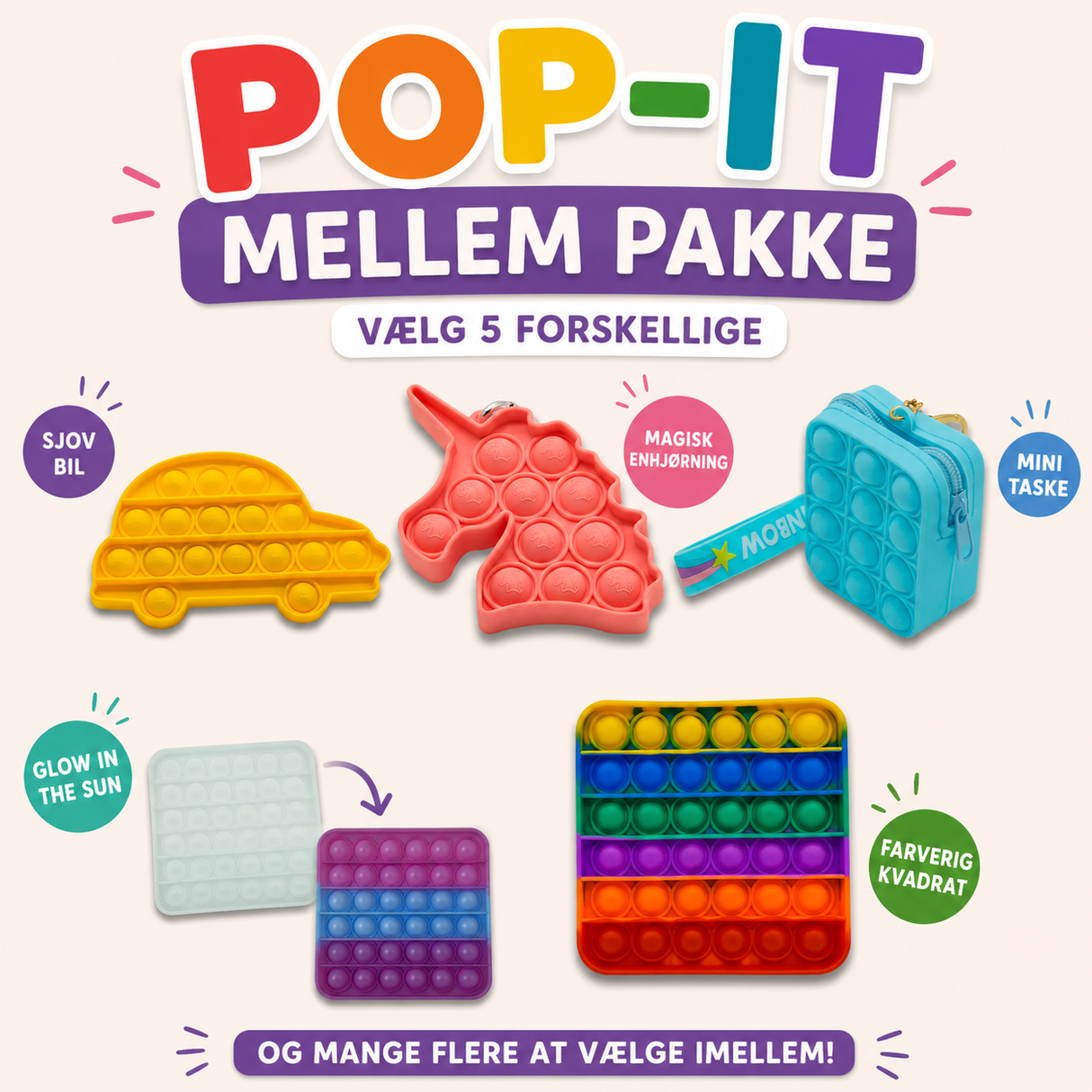 Pop-It Pakke Mellem