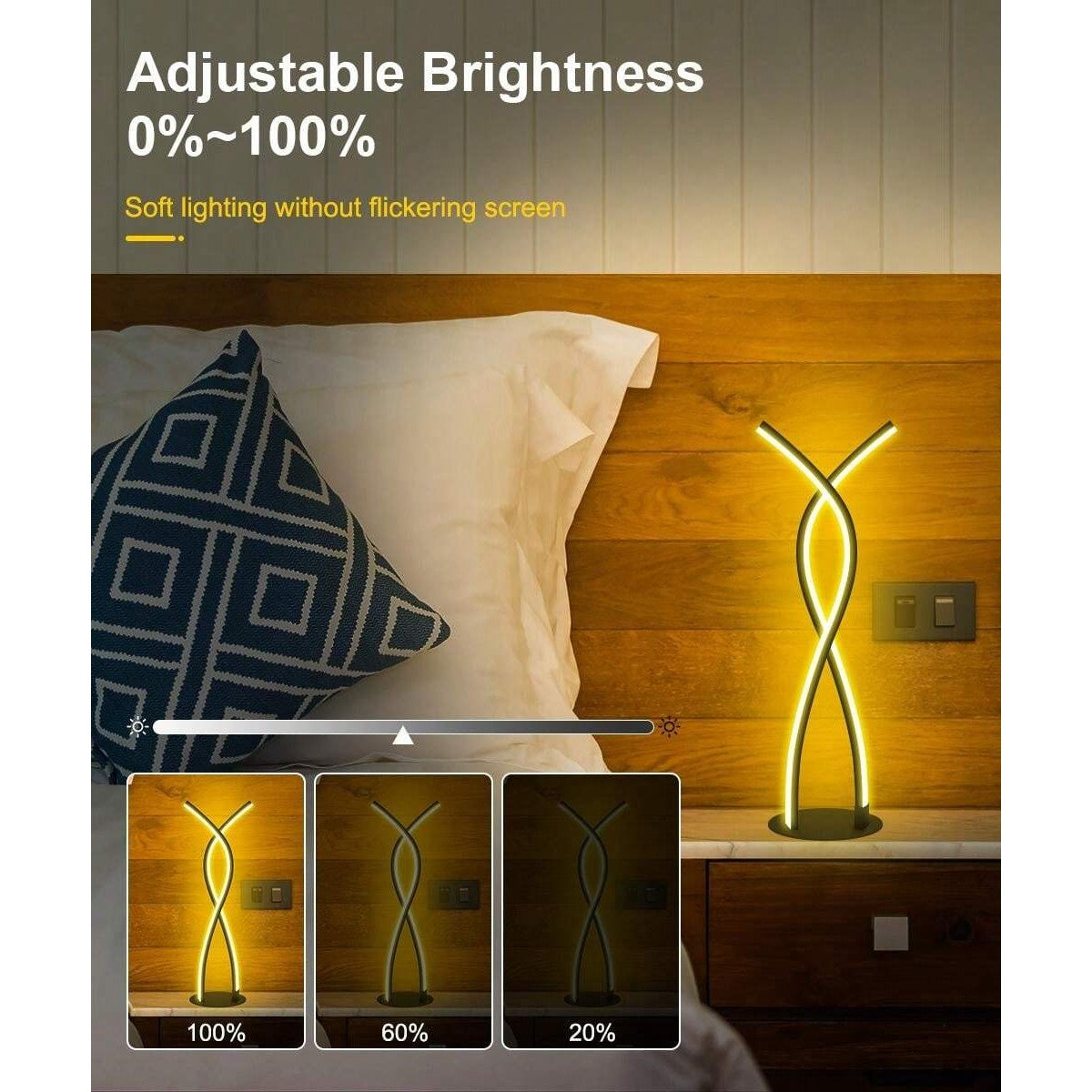 Ambient Bordlampe - RGBW Lampe m. Lydkontrolleret Lys