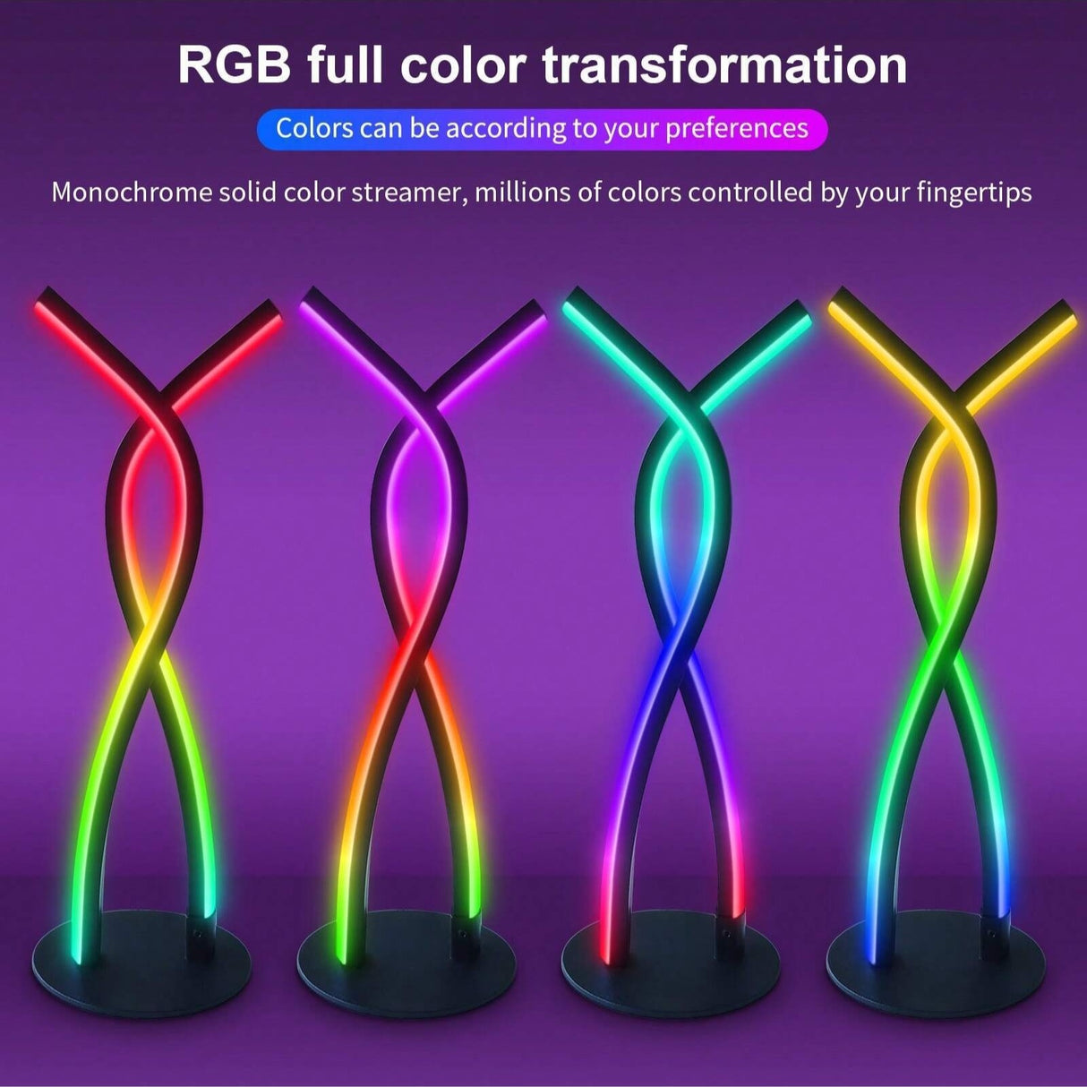 Ambient Bordlampe - RGBW Lampe m. Lydkontrolleret Lys