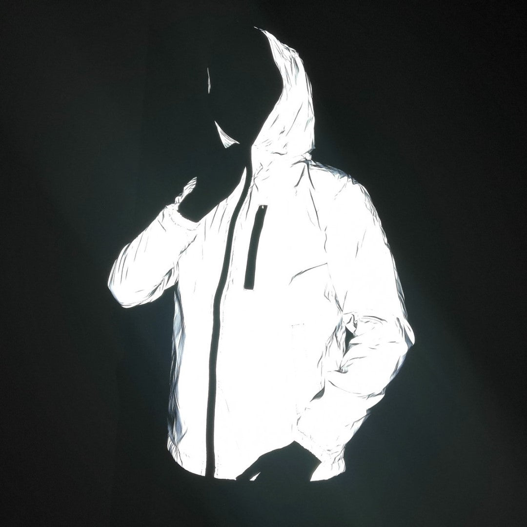 Windbreaker Jakke - Reflekterende - Grå/Sølv