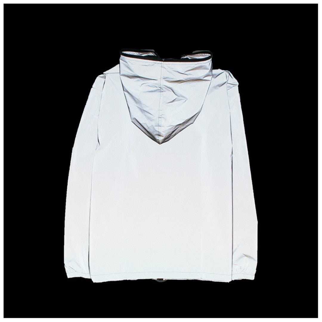Windbreaker Jakke - Reflekterende - Grå/Sølv