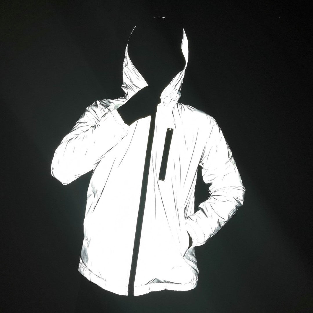 Windbreaker Jakke - Reflekterende - Grå/Sølv