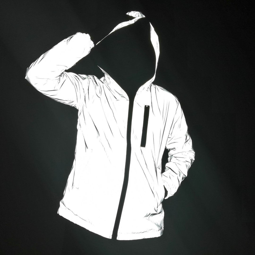 Windbreaker Jakke - Reflekterende - Grå/Sølv