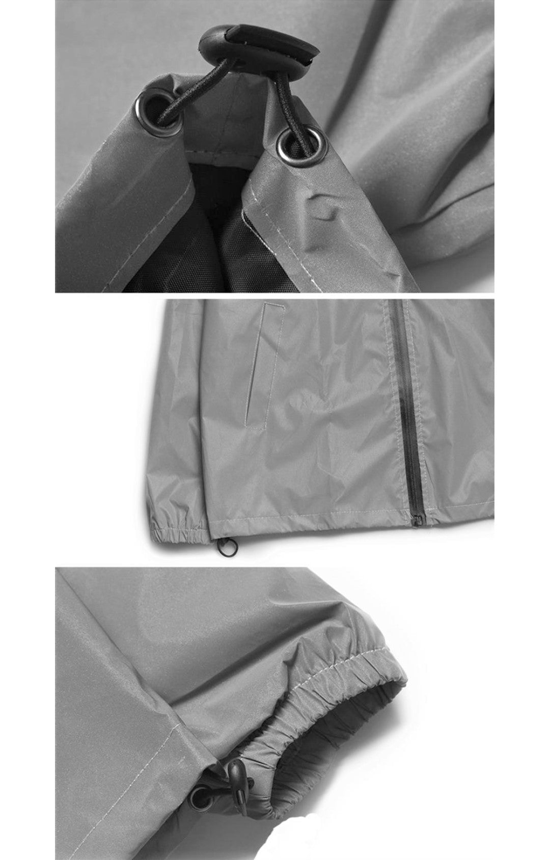 Windbreaker Jakke - Reflekterende - Grå/Sølv
