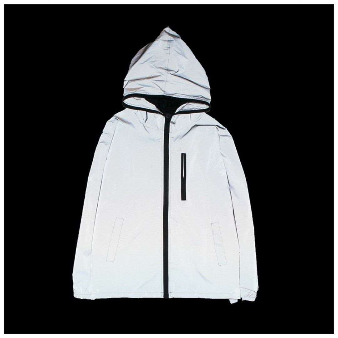 Windbreaker Jakke - Reflekterende - Grå/Sølv