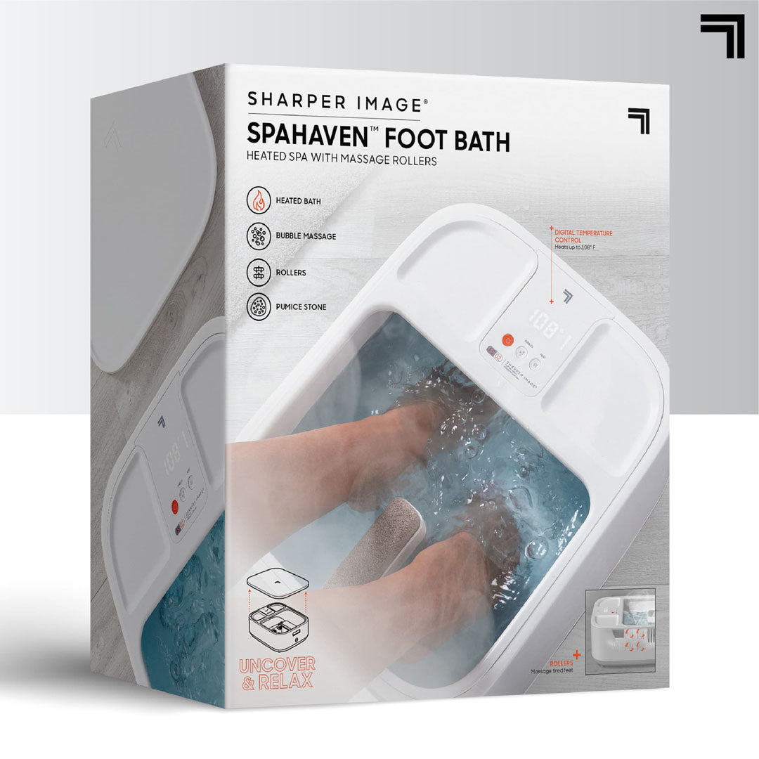 Sharper Image - Opvarmet Fodbad Med Massageruller Og LCD-Display - Billede 10