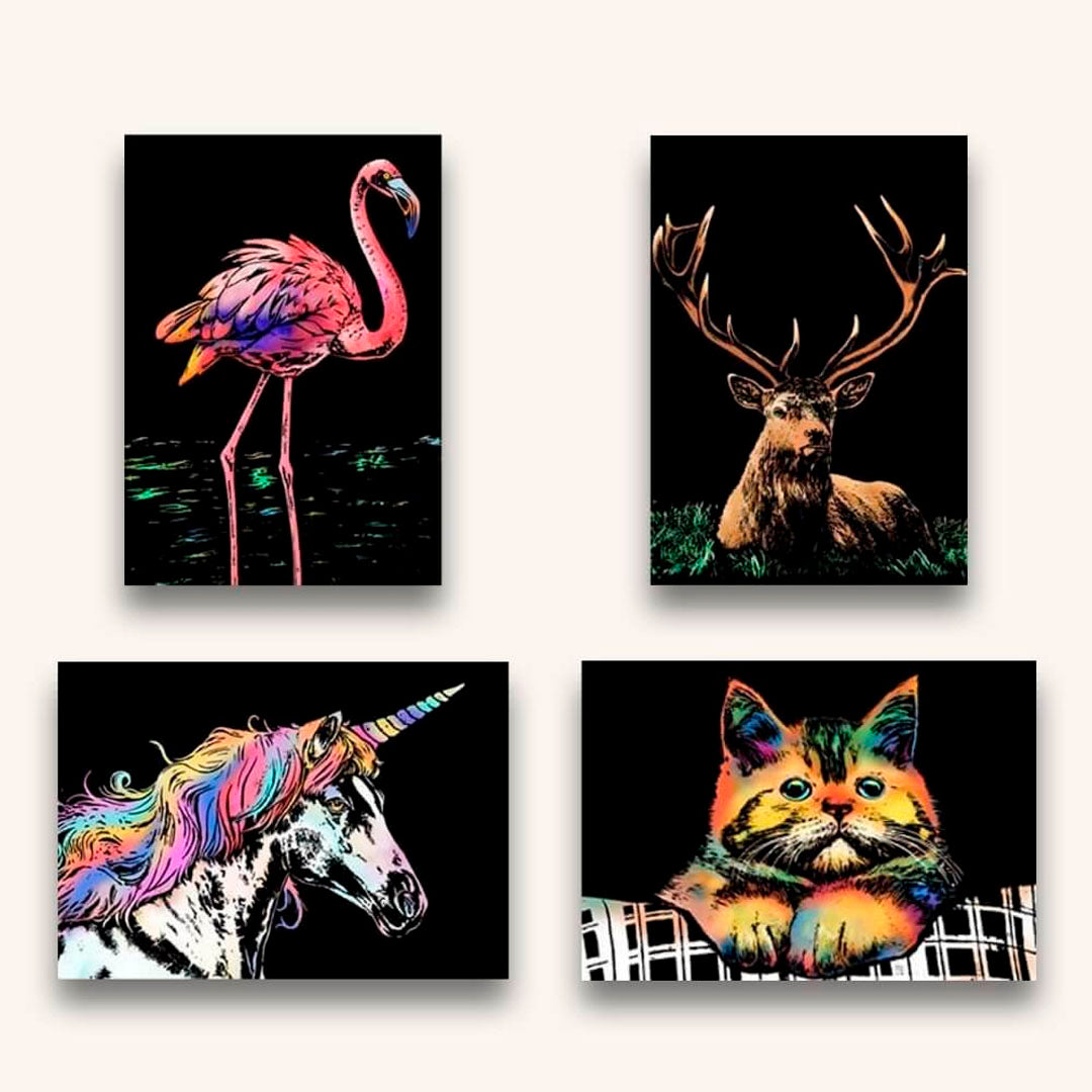 Skrabekort Med Dyretema