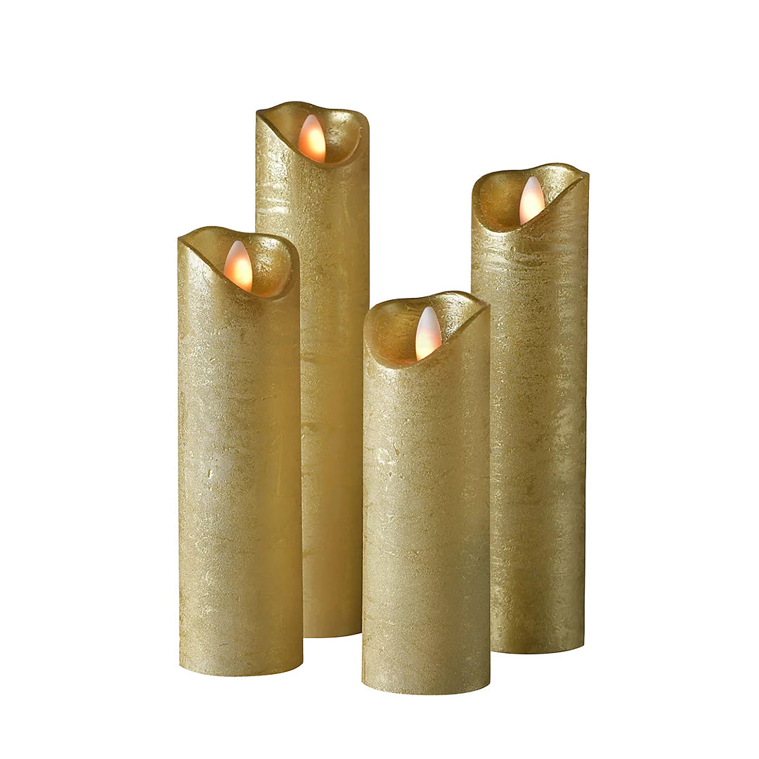 Sompex - LED Stearinlys Sæt - 4 stk Guld