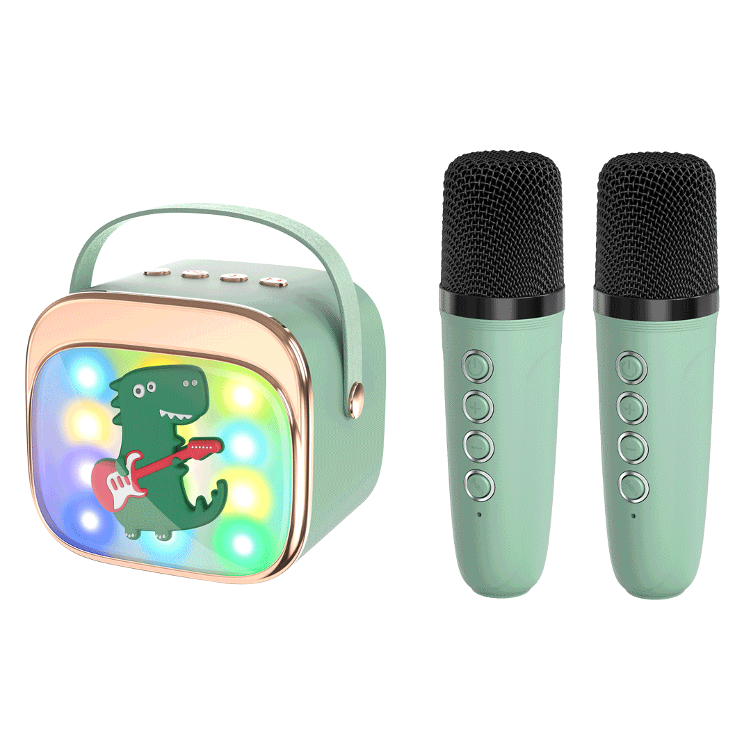 Trådløs Karaoke Højttaler Med 2 Mikrofoner