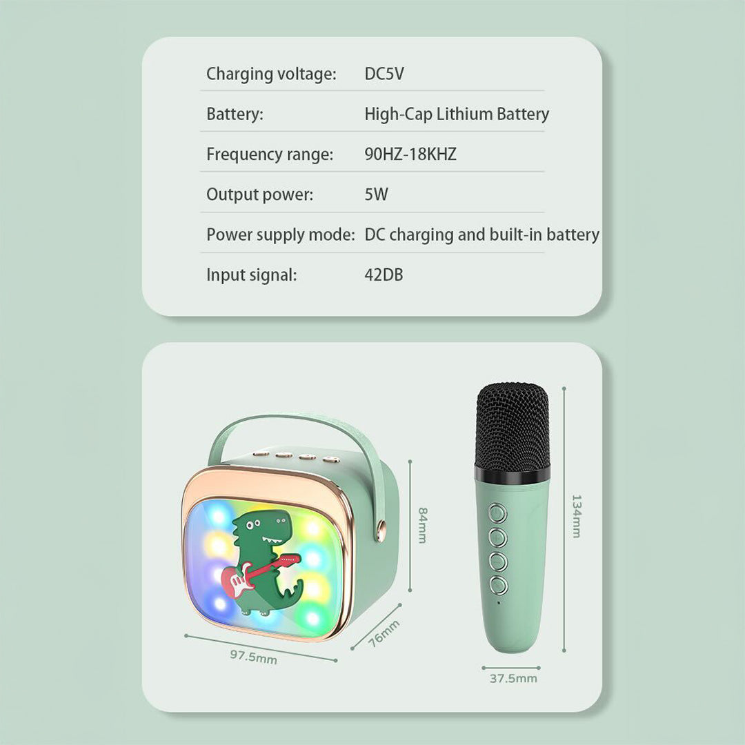 Trådløs Karaoke Højttaler Med 2 Mikrofoner