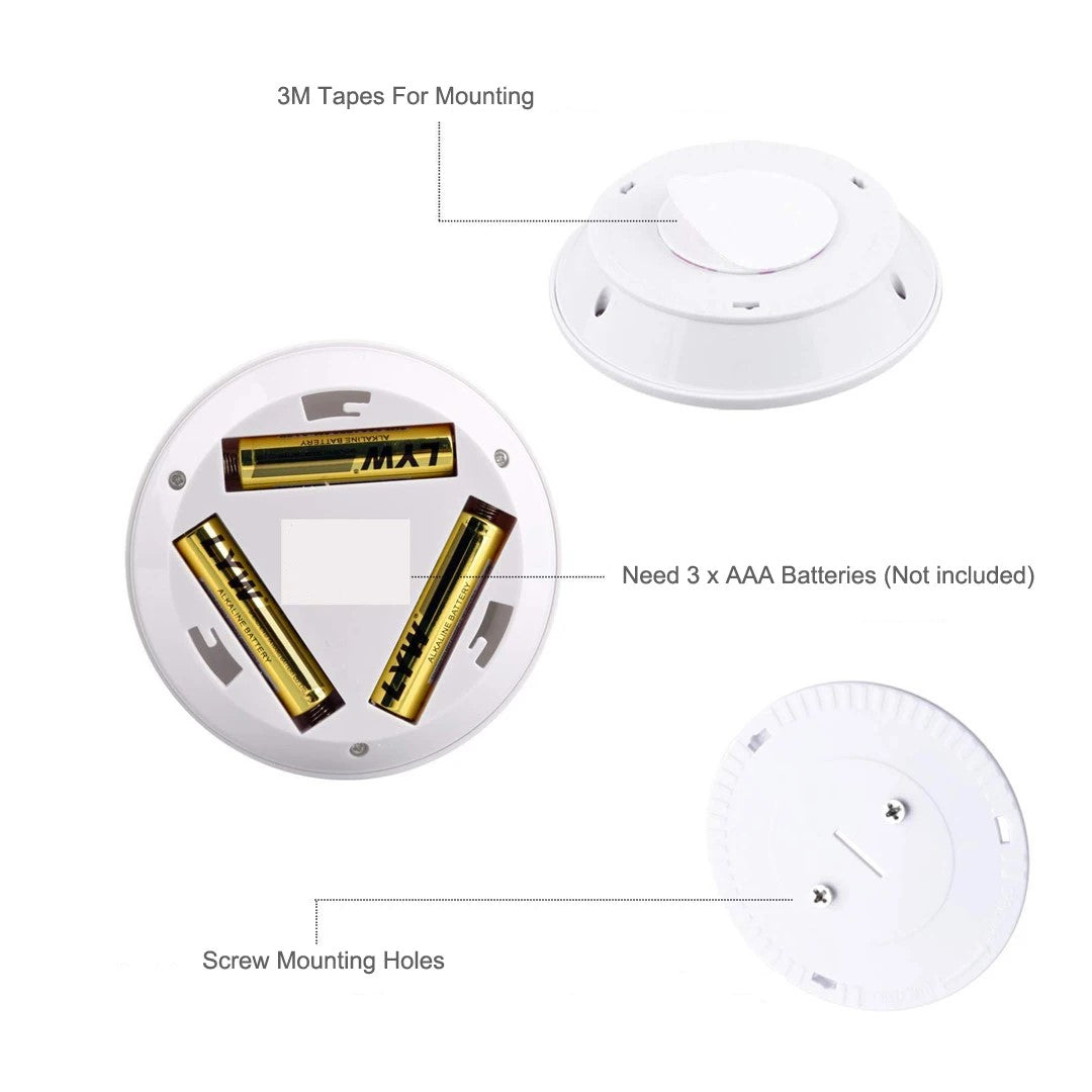 Trådløs LED-Spots med Fjernbetjening - 3 stk