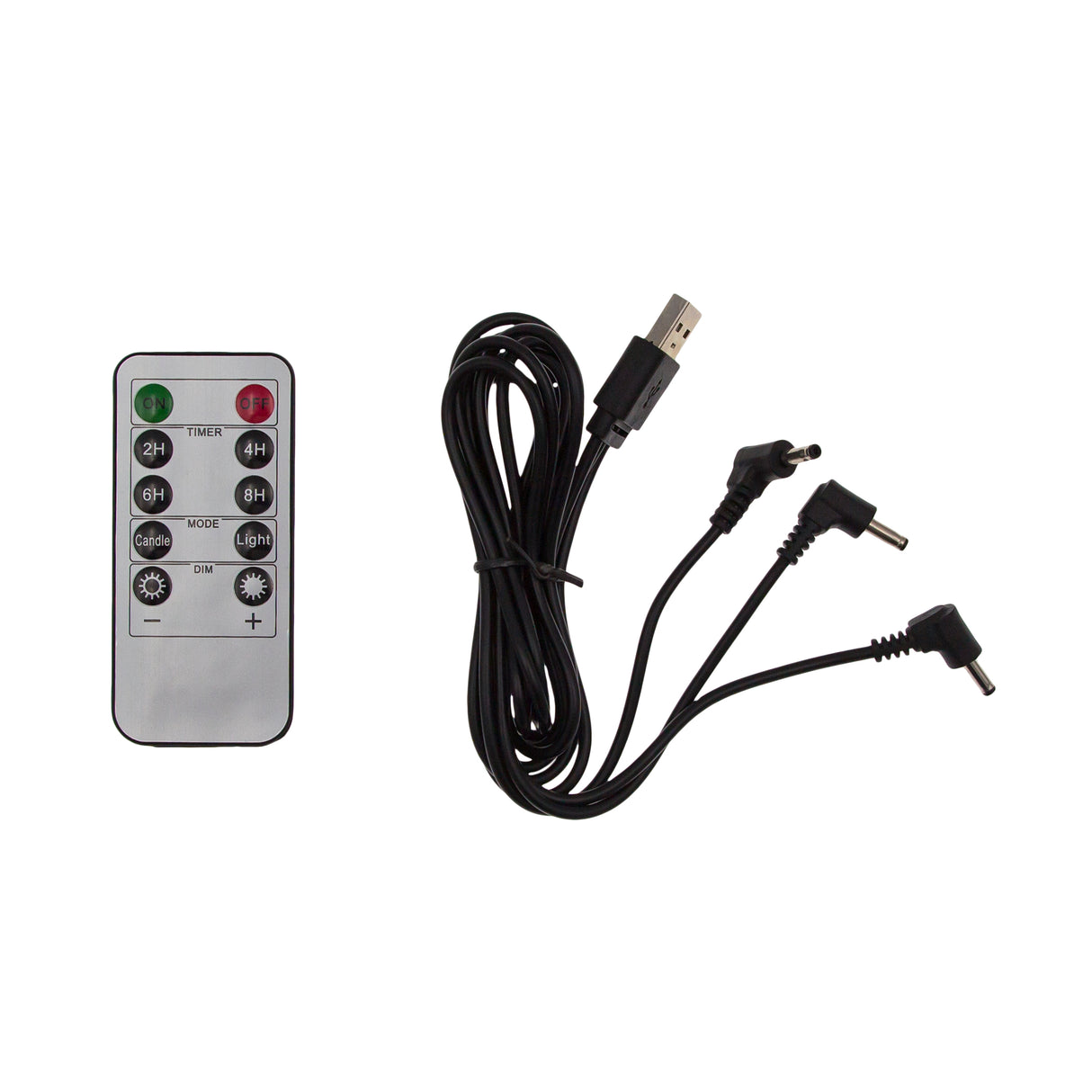 LED Stearinlys Med USB Opladning - 3 Stk. - Flere Farver