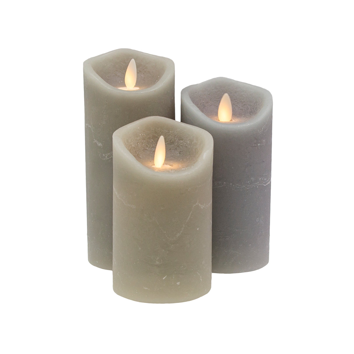 LED Stearinlys Med USB Opladning - 3 Stk. - Flere Farver