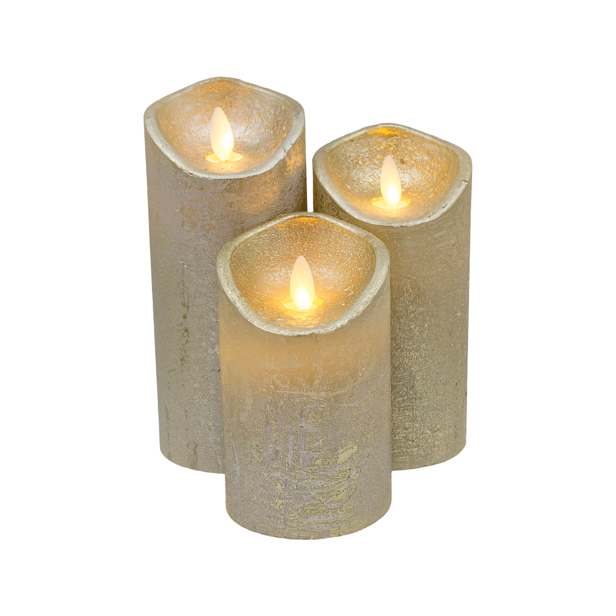 LED Stearinlys Med USB Opladning - 3 Stk. - Flere Farver