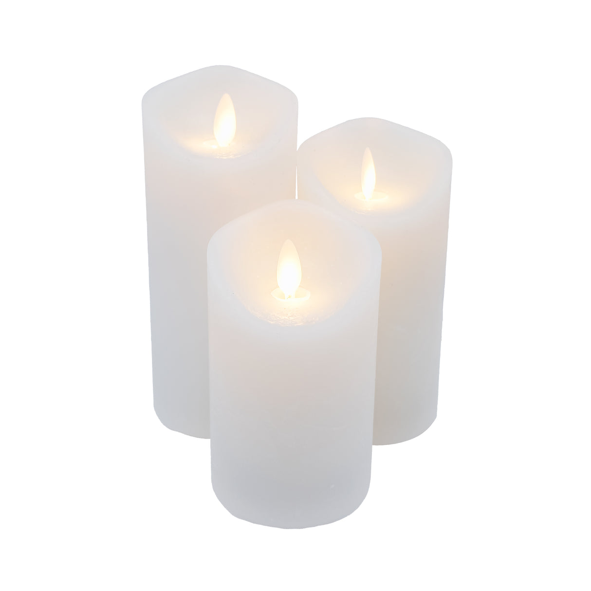 LED Stearinlys Med USB Opladning - 3 Stk. - Flere Farver